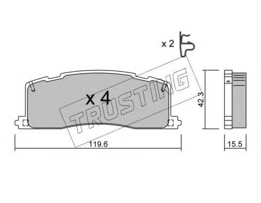 set placute frana,frana disc