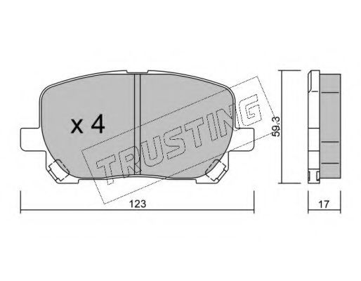 set placute frana,frana disc