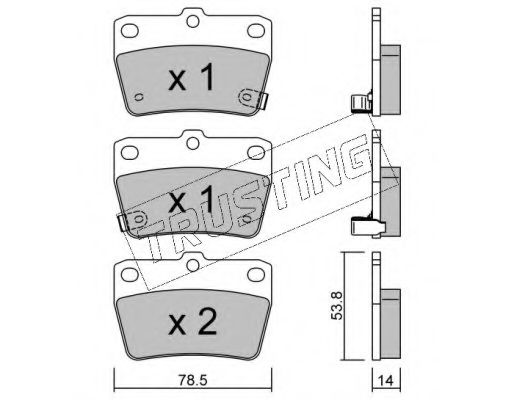 set placute frana,frana disc