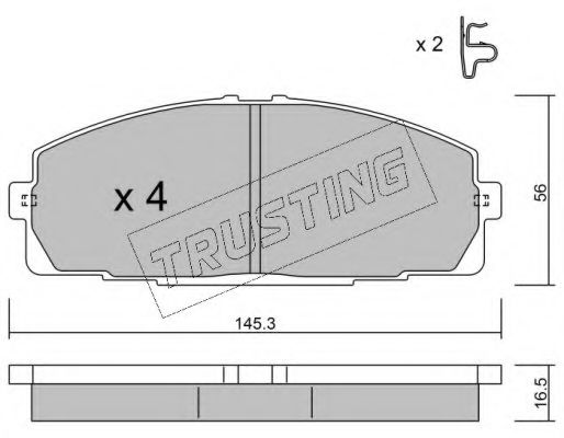 set placute frana,frana disc