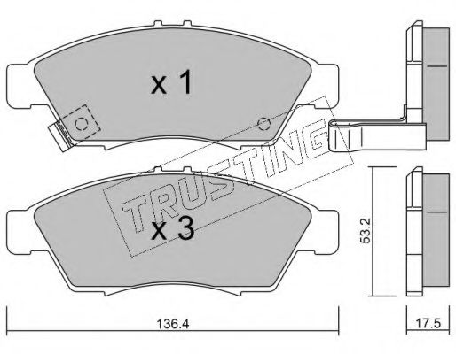 set placute frana,frana disc