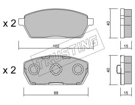 set placute frana,frana disc