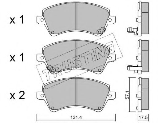 set placute frana,frana disc