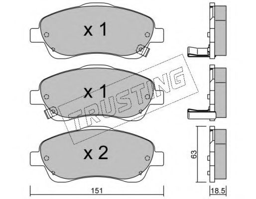 set placute frana,frana disc