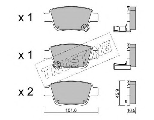 set placute frana,frana disc