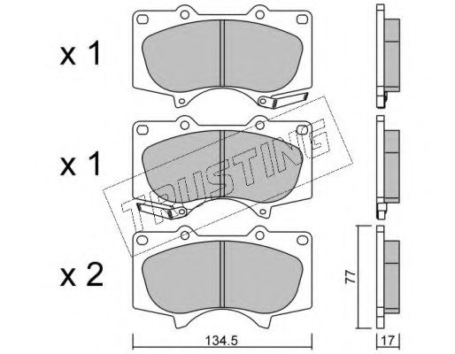 set placute frana,frana disc