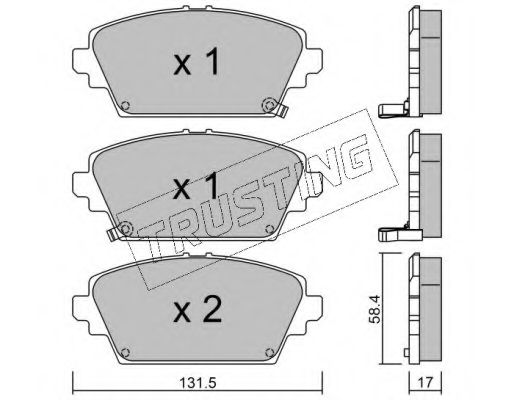 set placute frana,frana disc