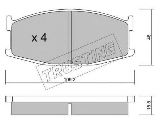 set placute frana,frana disc