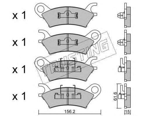 set placute frana,frana disc