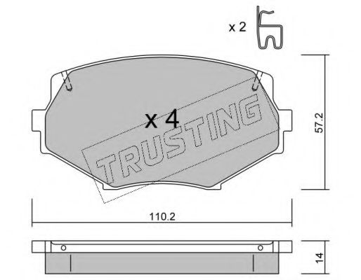 set placute frana,frana disc