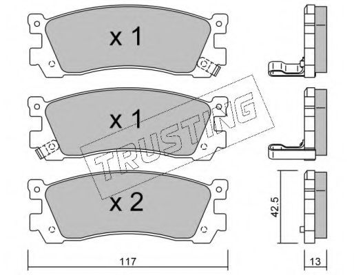 set placute frana,frana disc