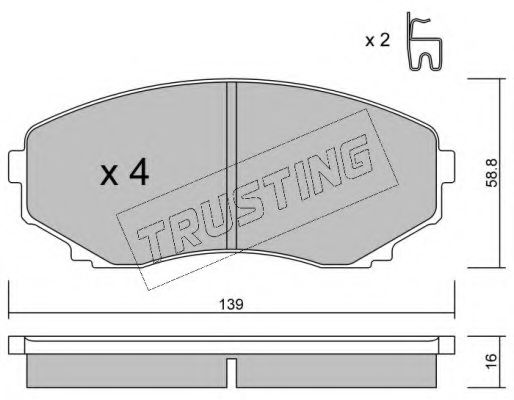 set placute frana,frana disc