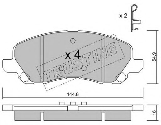 set placute frana,frana disc