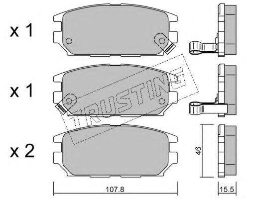 set placute frana,frana disc