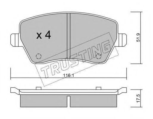 set placute frana,frana disc