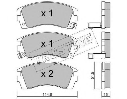 set placute frana,frana disc