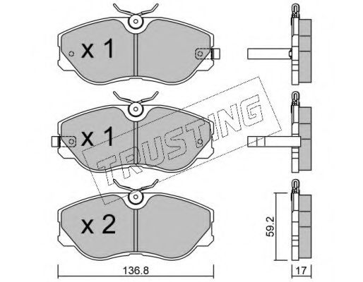 set placute frana,frana disc