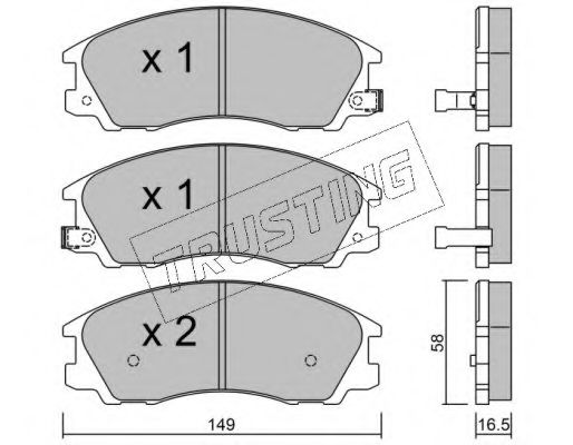 set placute frana,frana disc