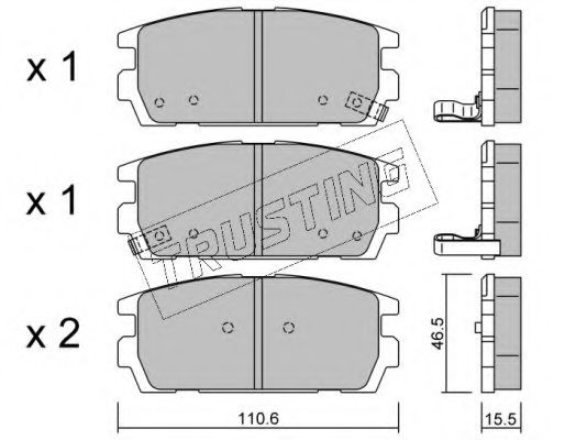 set placute frana,frana disc