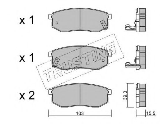 set placute frana,frana disc