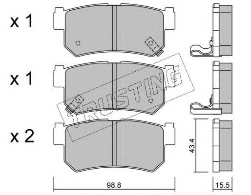 set placute frana,frana disc