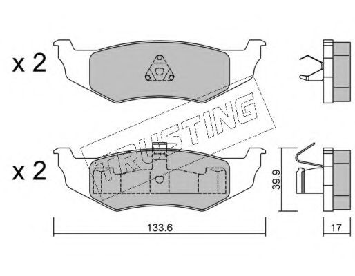 set placute frana,frana disc