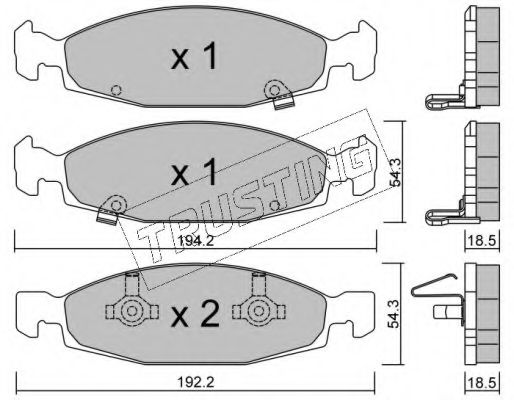 set placute frana,frana disc