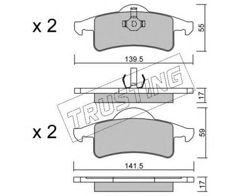 set placute frana,frana disc