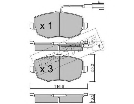 set placute frana,frana disc