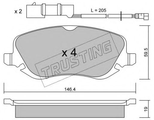 set placute frana,frana disc