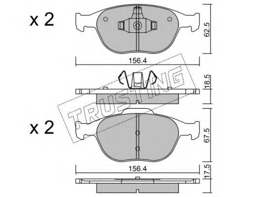 set placute frana,frana disc