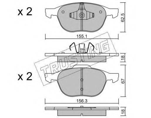 set placute frana,frana disc