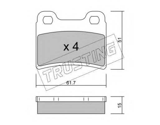 set placute frana,frana disc