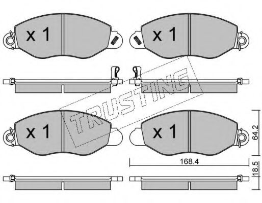 set placute frana,frana disc