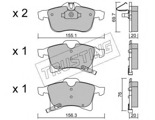 set placute frana,frana disc