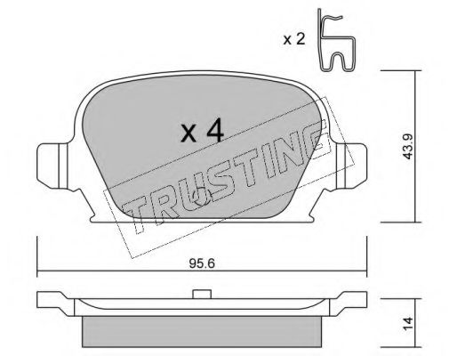 set placute frana,frana disc