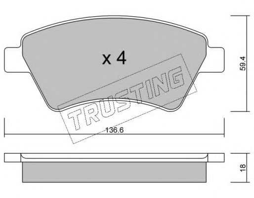 set placute frana,frana disc