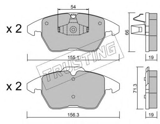 set placute frana,frana disc