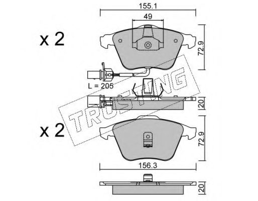 set placute frana,frana disc