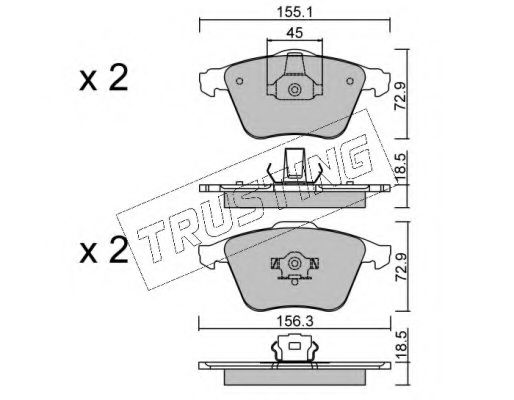 set placute frana,frana disc