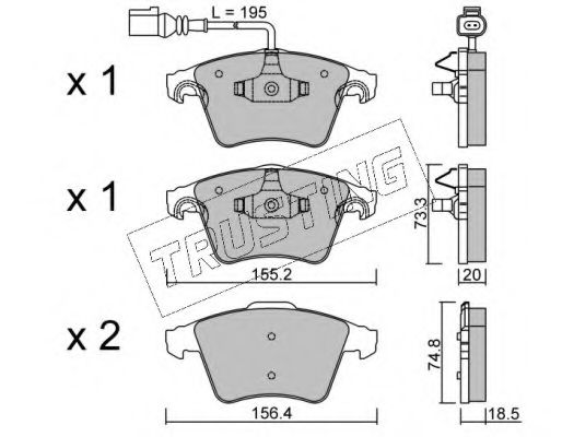 set placute frana,frana disc