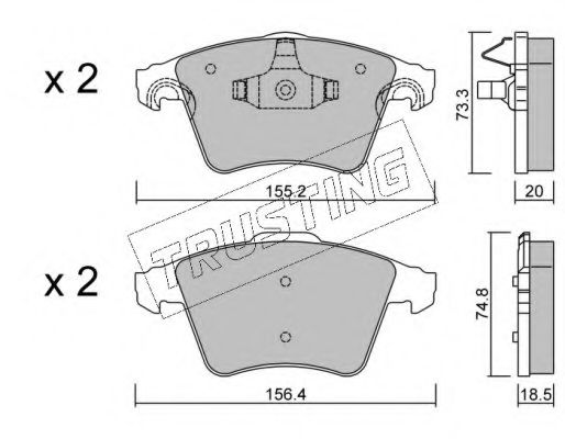 set placute frana,frana disc