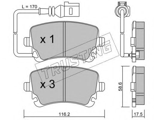 set placute frana,frana disc