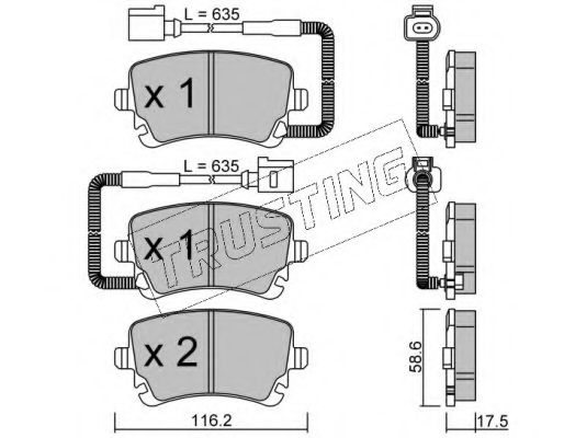 set placute frana,frana disc