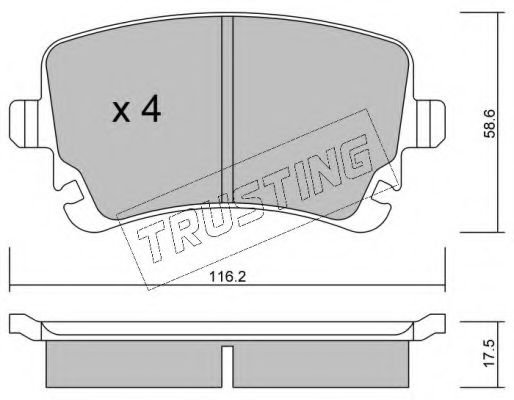 set placute frana,frana disc