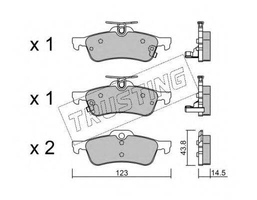 set placute frana,frana disc