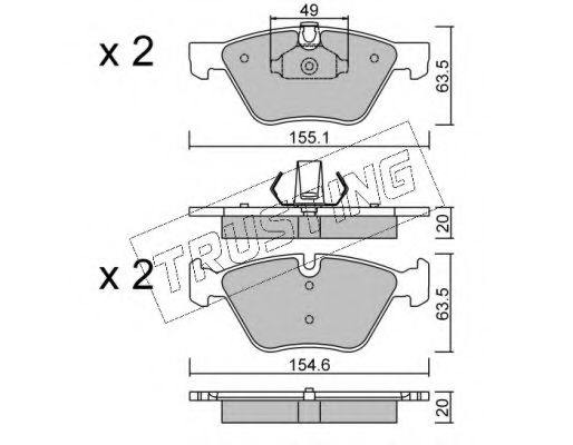 set placute frana,frana disc