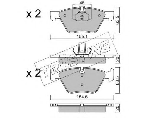 set placute frana,frana disc