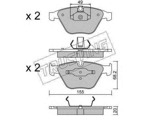 set placute frana,frana disc