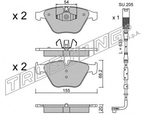 set placute frana,frana disc